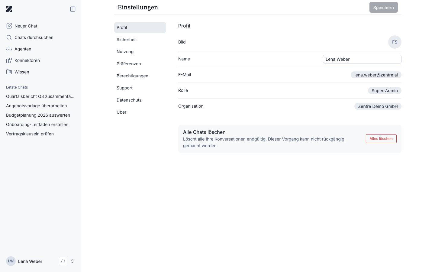Ansicht „Profil“